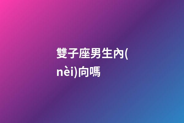雙子座男生內(nèi)向嗎-第1張-星座運勢-玄機派