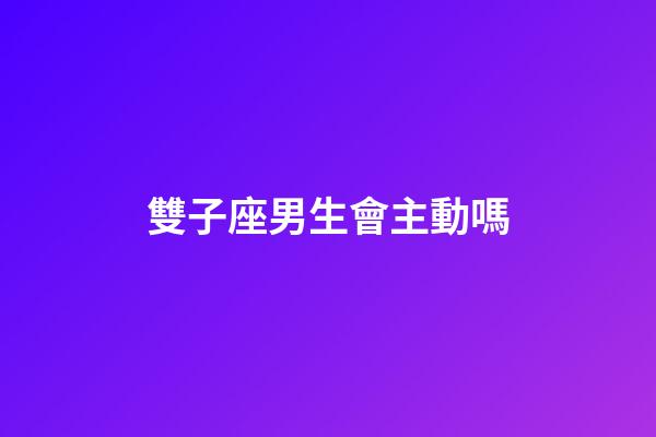 雙子座男生會主動嗎-第1張-星座運勢-玄機派