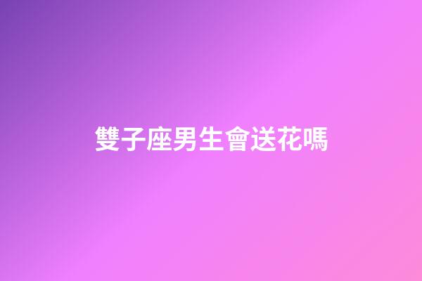 雙子座男生會送花嗎