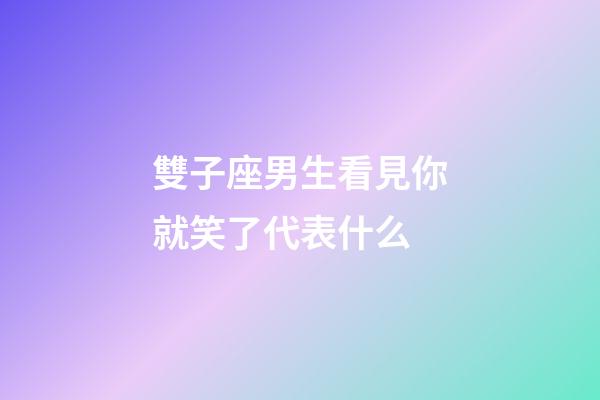 雙子座男生看見你就笑了代表什么-第1張-星座運勢-玄機派