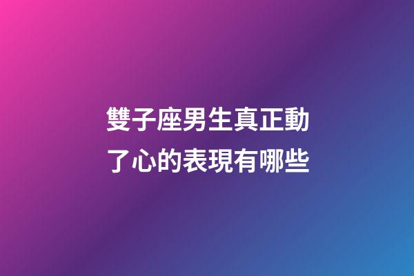雙子座男生真正動了心的表現有哪些-第1張-星座運勢-玄機派