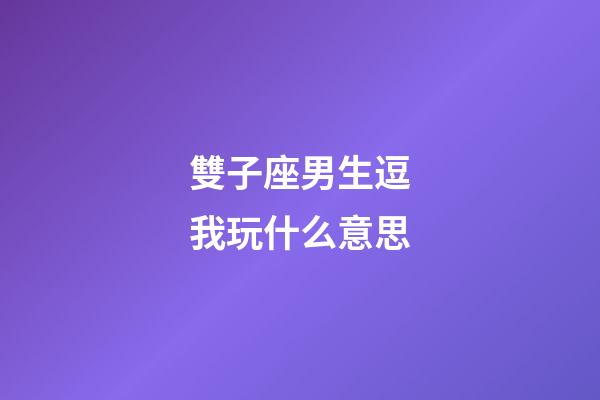 雙子座男生逗我玩什么意思-第1張-星座運勢-玄機派