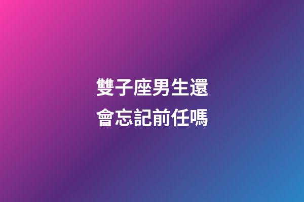 雙子座男生還會忘記前任嗎-第1張-星座運勢-玄機派