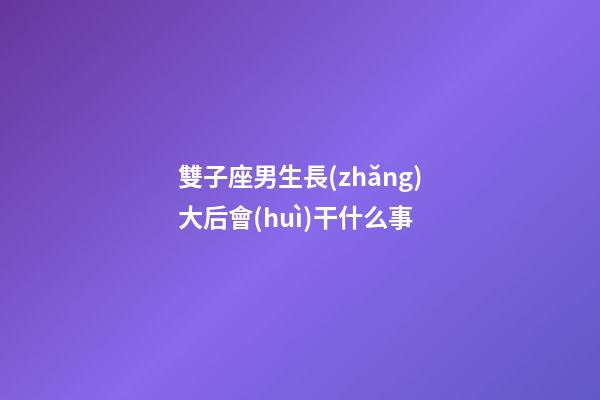 雙子座男生長(zhǎng)大后會(huì)干什么事-第1張-星座運(yùn)勢(shì)-玄機(jī)派
