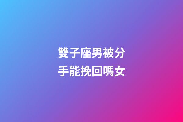 雙子座男被分手能挽回嗎女-第1張-星座運勢-玄機派