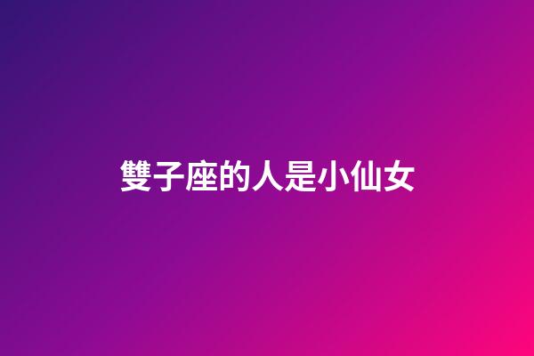 雙子座的人是小仙女