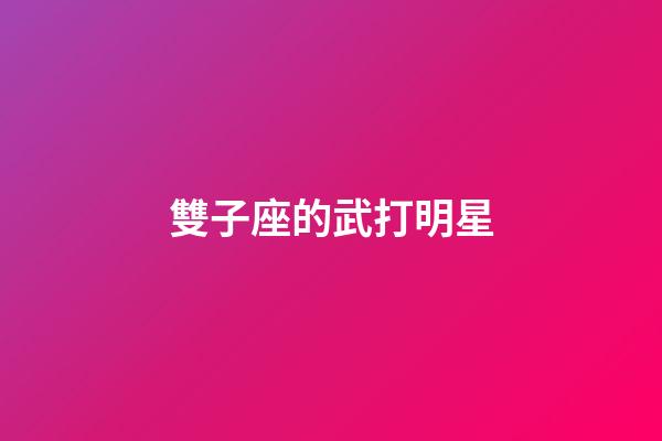 雙子座的武打明星-第1張-星座運勢-玄機派