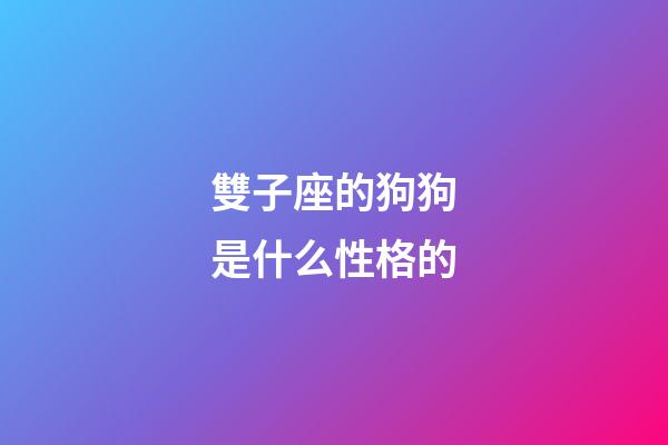 雙子座的狗狗是什么性格的-第1張-星座運勢-玄機派