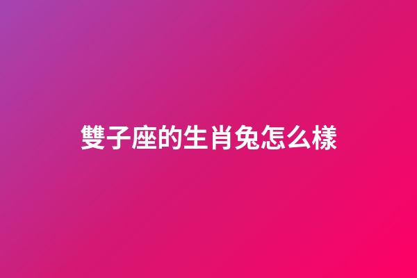 雙子座的生肖兔怎么樣-第1張-星座運勢-玄機派