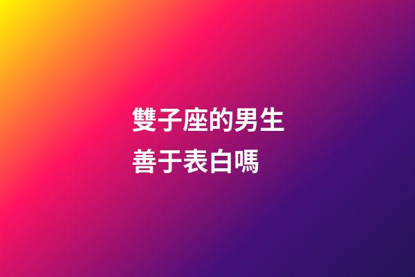 雙子座的男生善于表白嗎-第1張-星座運(yùn)勢(shì)-玄機(jī)派
