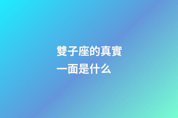 雙子座的真實一面是什么-第1張-星座運勢-玄機派