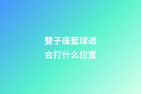 雙子座籃球適合打什么位置-第1張-星座運勢-玄機派