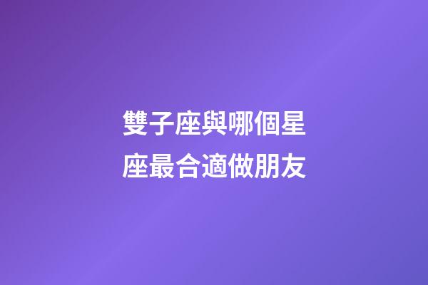 雙子座與哪個星座最合適做朋友-第1張-星座運勢-玄機派