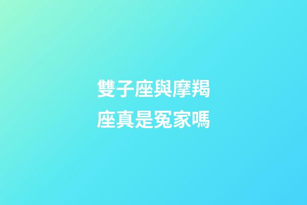 雙子座與摩羯座真是冤家嗎-第1張-星座運勢-玄機派
