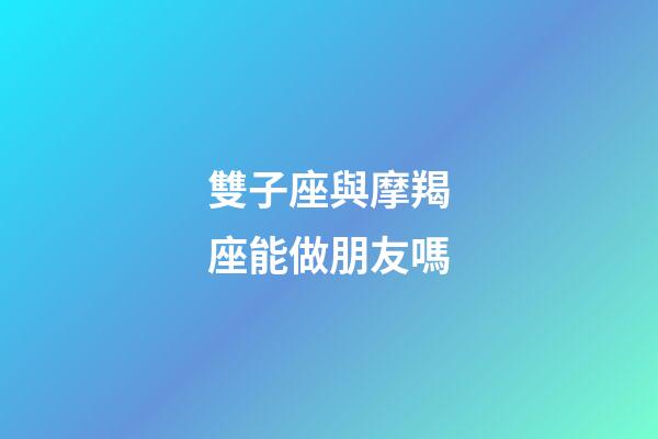 雙子座與摩羯座能做朋友嗎-第1張-星座運(yùn)勢(shì)-玄機(jī)派