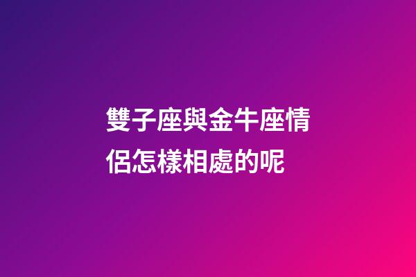 雙子座與金牛座情侶怎樣相處的呢-第1張-星座運勢-玄機派