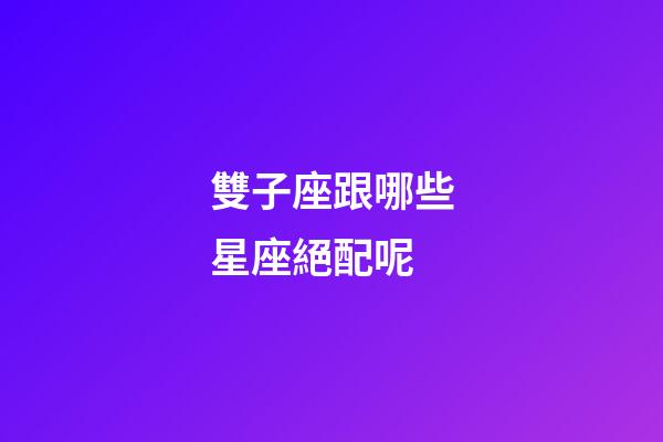 雙子座跟哪些星座絕配呢-第1張-星座運勢-玄機派