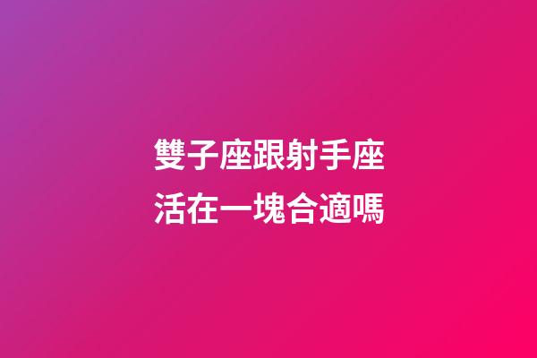 雙子座跟射手座活在一塊合適嗎-第1張-星座運勢-玄機派