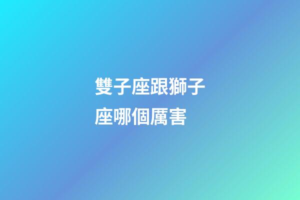雙子座跟獅子座哪個厲害-第1張-星座運勢-玄機派