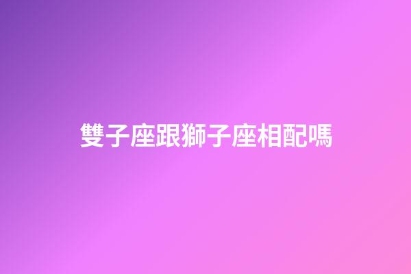 雙子座跟獅子座相配嗎-第1張-星座運勢-玄機派