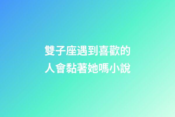 雙子座遇到喜歡的人會黏著她嗎小說-第1張-星座運勢-玄機派