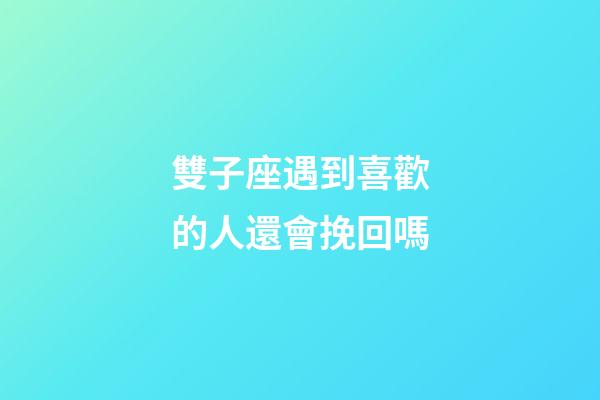 雙子座遇到喜歡的人還會挽回嗎-第1張-星座運勢-玄機派