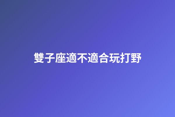 雙子座適不適合玩打野-第1張-星座運勢-玄機派