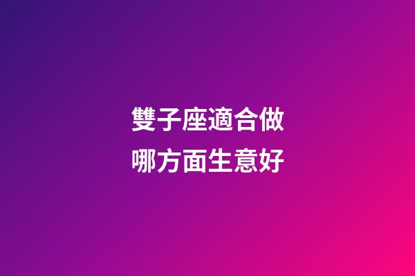 雙子座適合做哪方面生意好-第1張-星座運勢-玄機派