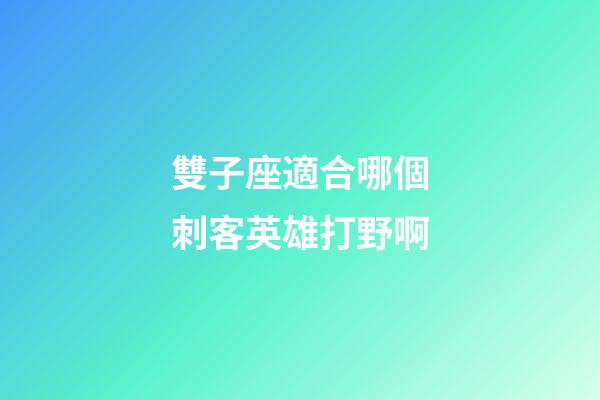 雙子座適合哪個刺客英雄打野啊-第1張-星座運勢-玄機派