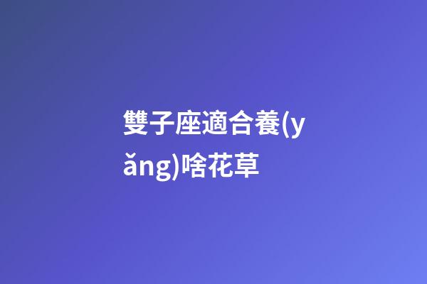 雙子座適合養(yǎng)啥花草-第1張-星座運(yùn)勢(shì)-玄機(jī)派