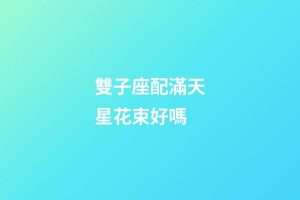 雙子座配滿天星花束好嗎