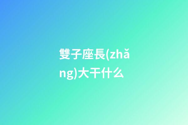 雙子座長(zhǎng)大干什么-第1張-星座運(yùn)勢(shì)-玄機(jī)派