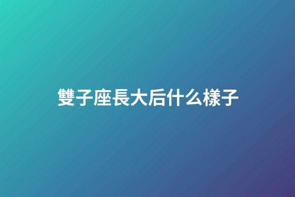 雙子座長大后什么樣子-第1張-星座運勢-玄機派
