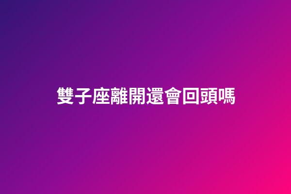 雙子座離開還會回頭嗎-第1張-星座運勢-玄機派