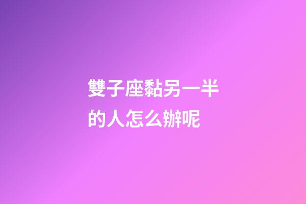 雙子座黏另一半的人怎么辦呢-第1張-星座運勢-玄機派