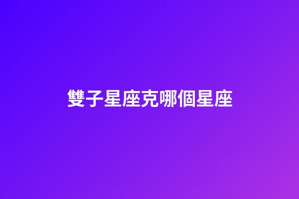 雙子星座克哪個星座-第1張-星座運勢-玄機派