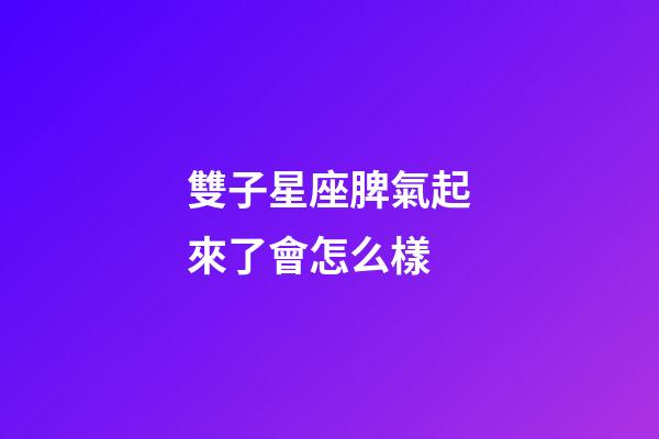 雙子星座脾氣起來了會怎么樣-第1張-星座運勢-玄機派