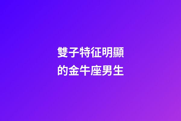 雙子特征明顯的金牛座男生-第1張-星座運勢-玄機派