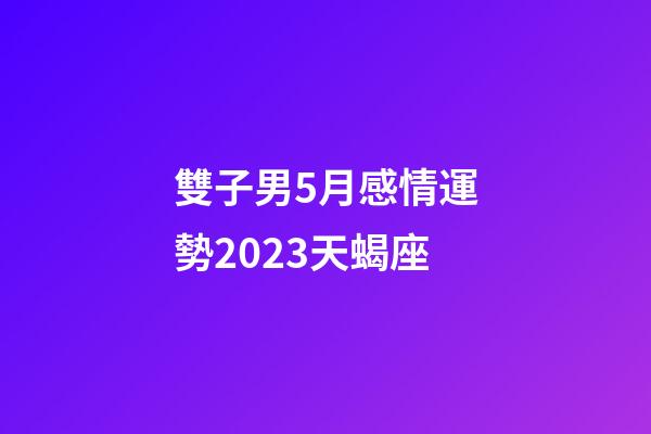 雙子男5月感情運勢2023天蝎座-第1張-星座運勢-玄機派