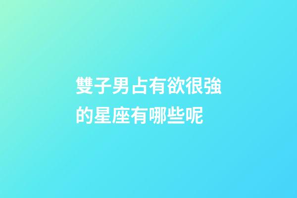 雙子男占有欲很強的星座有哪些呢-第1張-星座運勢-玄機派