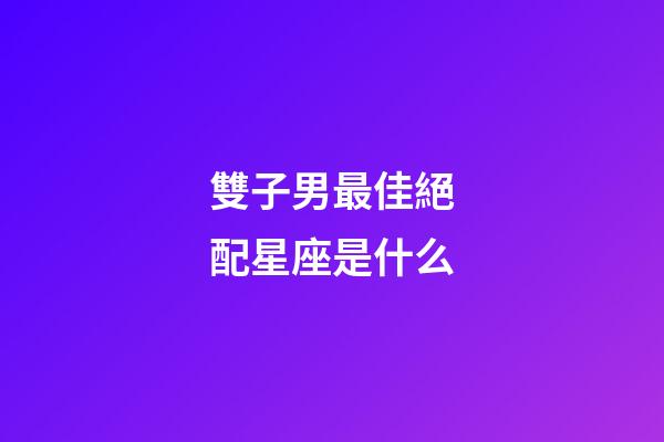 雙子男最佳絕配星座是什么-第1張-星座運勢-玄機派