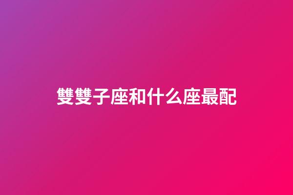 雙雙子座和什么座最配-第1張-星座運勢-玄機派