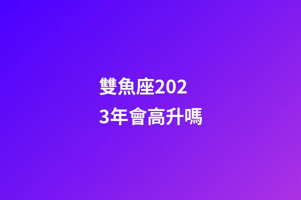 雙魚座2023年會高升嗎-第1張-星座運勢-玄機派