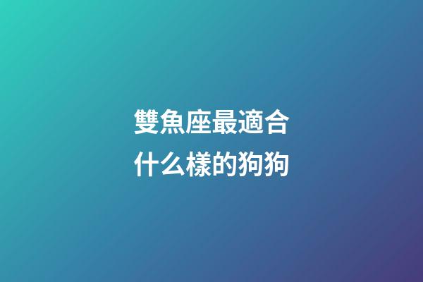 雙魚座最適合什么樣的狗狗-第1張-星座運勢-玄機派