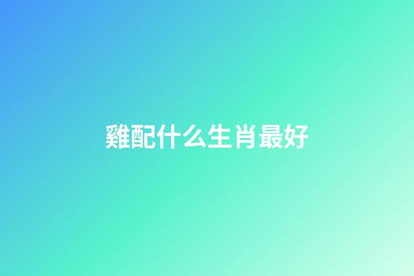 雞配什么生肖最好（屬雞最忌諱的兩個屬相）-第1張-星座運勢-玄機派