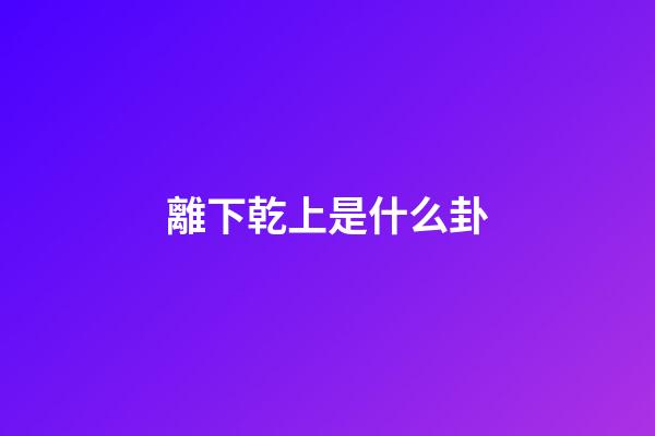 離下乾上是什么卦