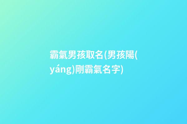 霸氣男孩取名(男孩陽(yáng)剛霸氣名字)