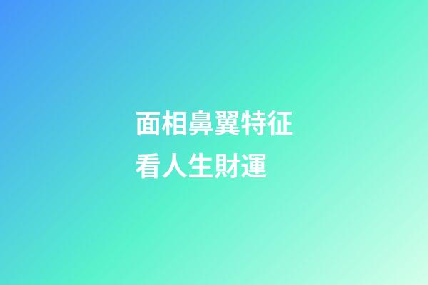 面相鼻翼特征看人生財運