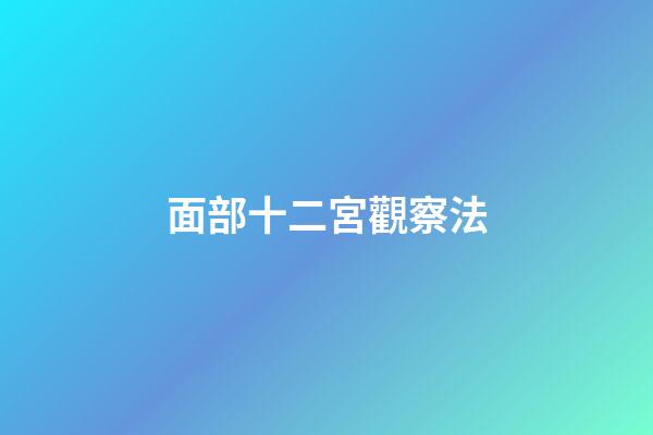 面部十二宮觀察法