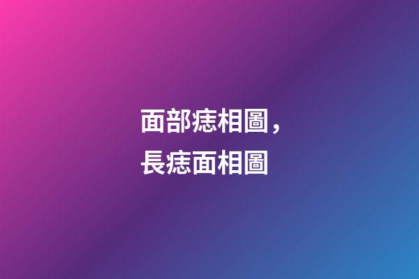 面部痣相圖，長痣面相圖